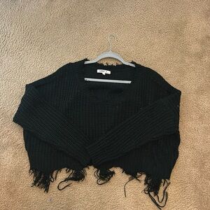 Black cropped sweater
